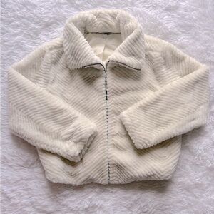 Elegant Cream Teddy Jacket